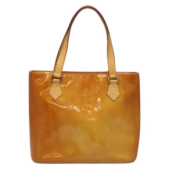 LOUIS VUITTON Monogram Vernis Houston Hand Bag Beige M91004 - Picture 3 of 13